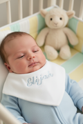 Personalised White Baby Bandana Bib