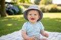 Personalised Boys Grey Bucket Hat With Chin Strap