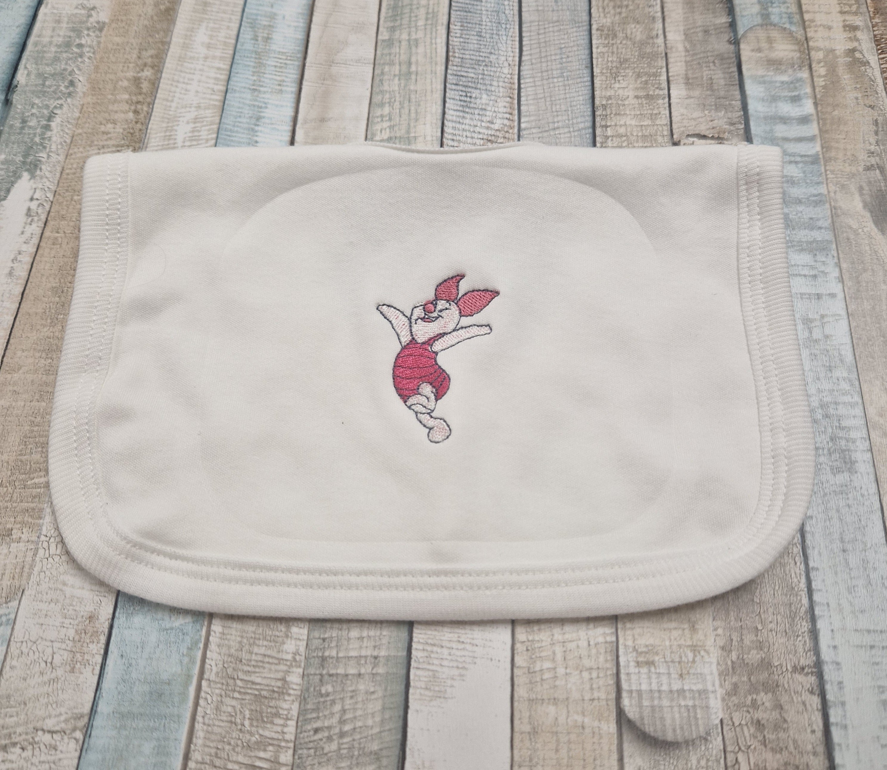 Baby Pink Piglet Bear Pull On Bib