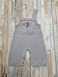 Unisex Baby Grey Rabbit  Knitted Dungaree