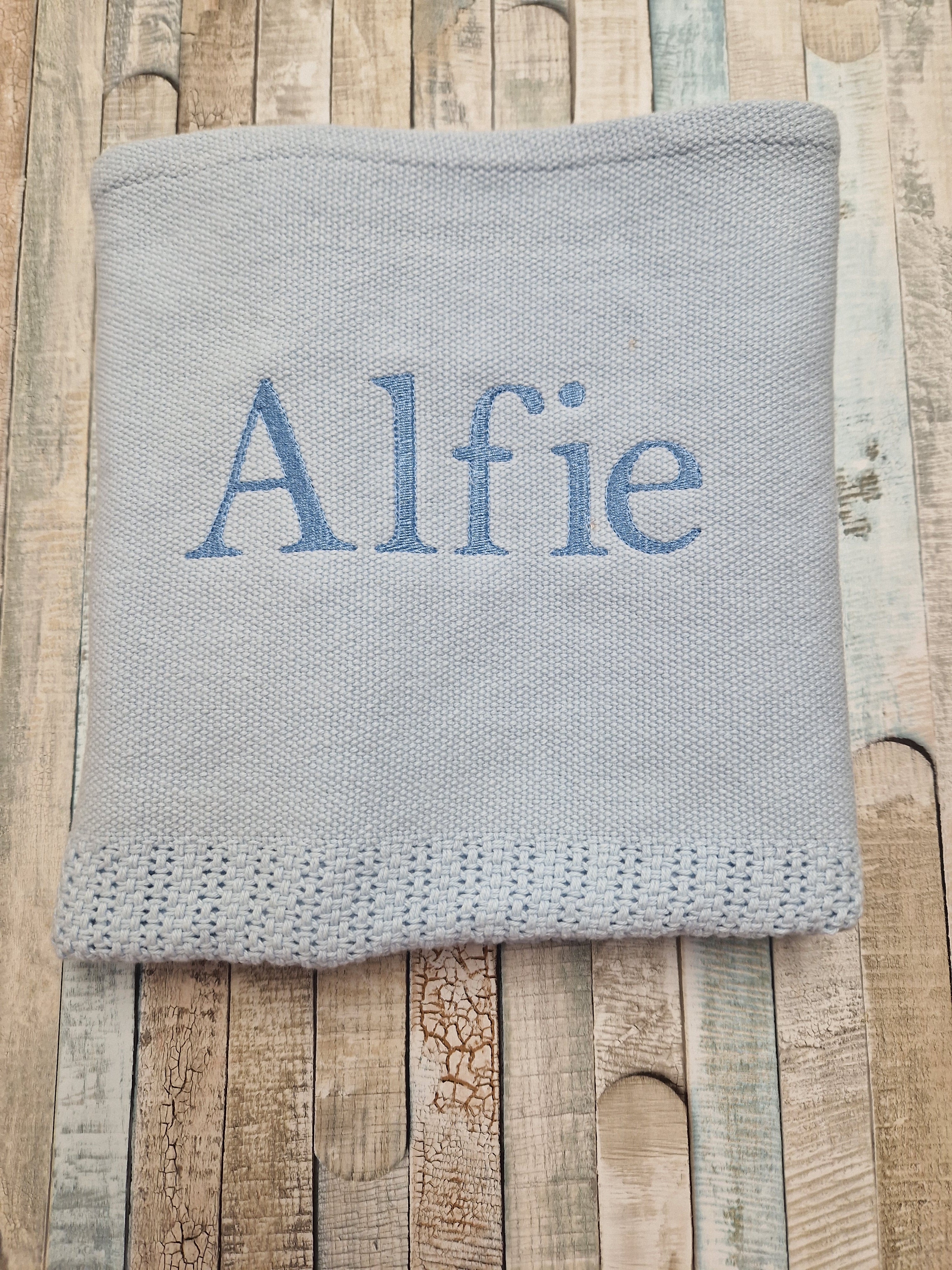 Personalised Baby Cellular Blanket
