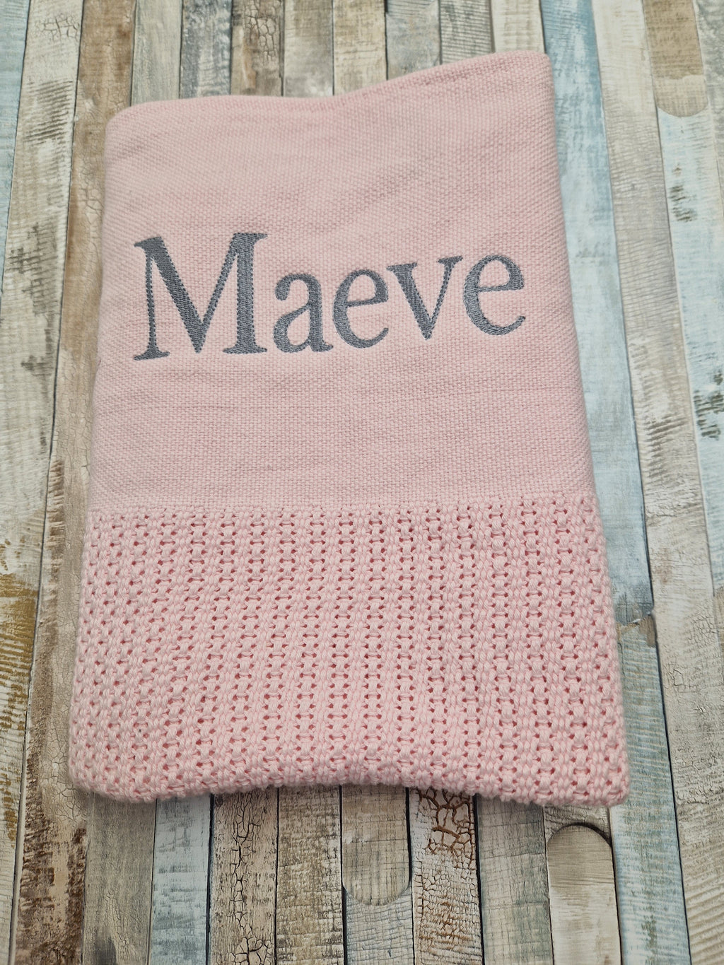 Personalised Baby Cellular Blanket