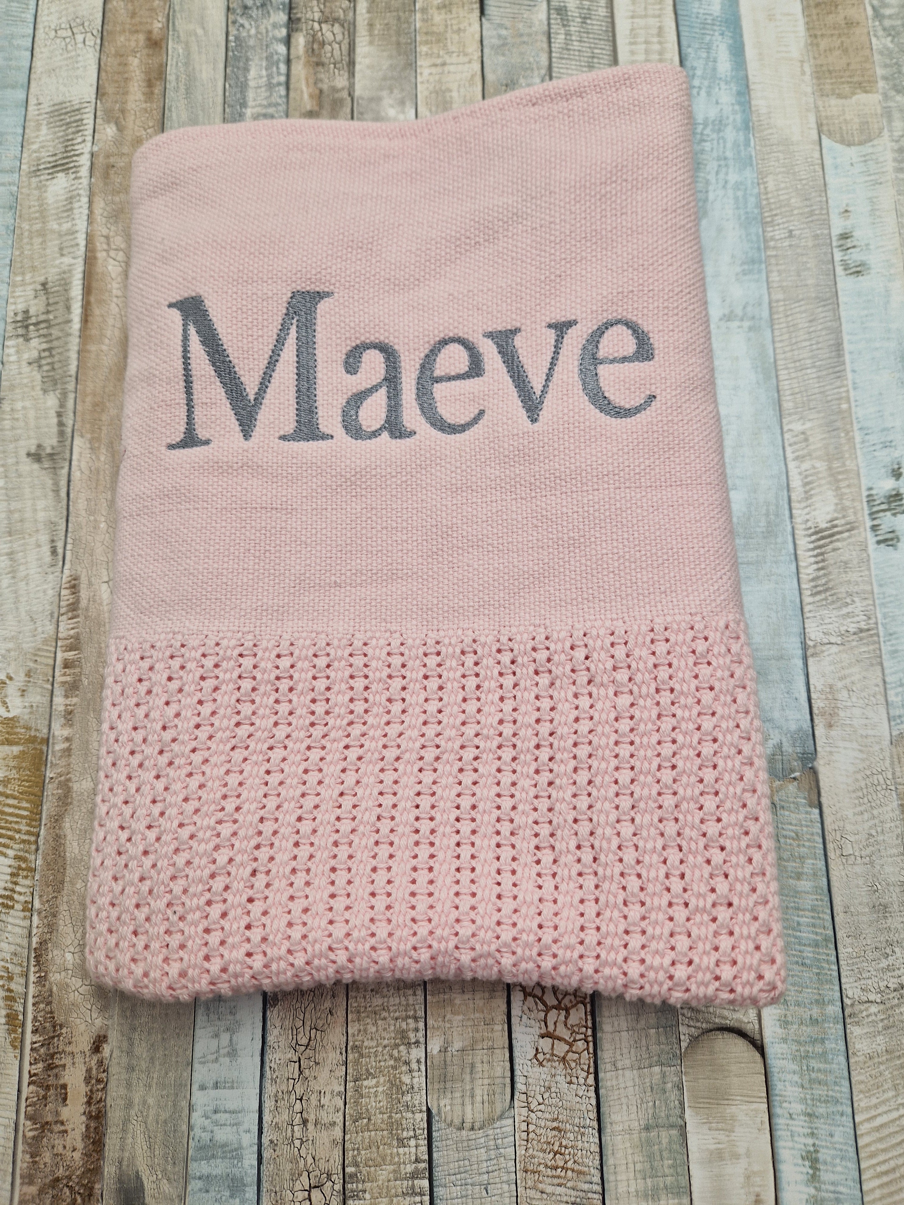 Personalised Baby Cellular Blanket