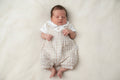 Baby Boys Beige And White Checked Rabbit Romper