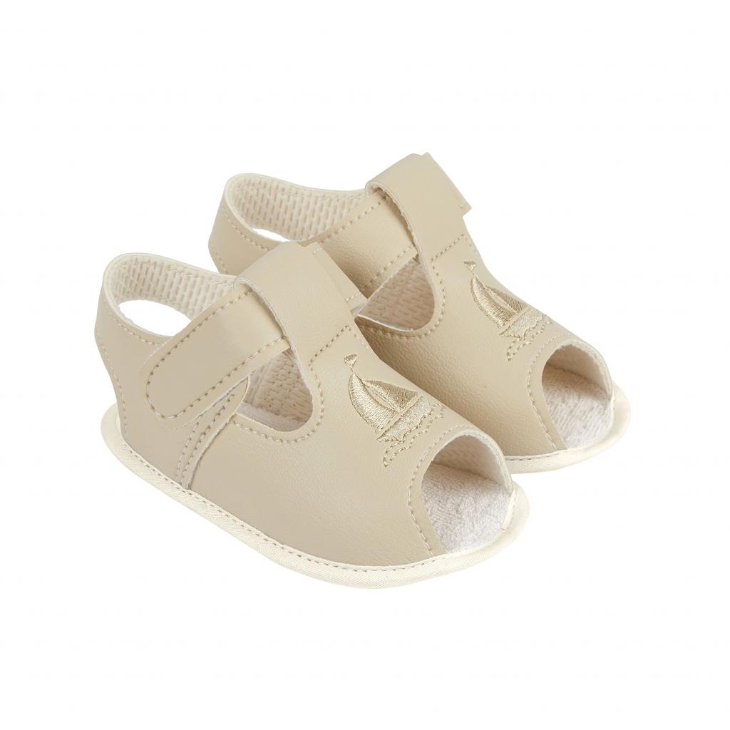 Baby Boys Beige Boat Bay Pod Soft Sandals
