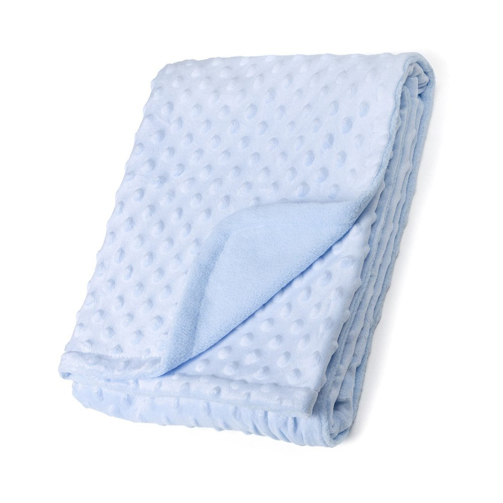 Baby Boys Personalised Blue Ziggy Zebra Dimple Wrap