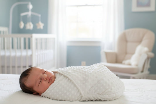 Unisex Baby White Bubble Design Swaddle Wrap