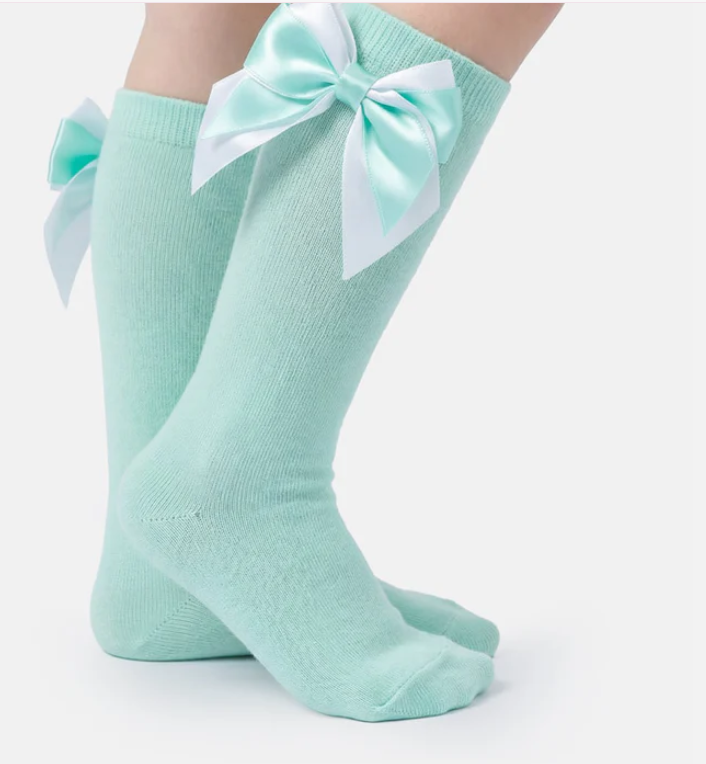 Baby Girls Mint Green Knee Socks