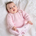 Baby Girls Pink Chunky Knit Jumper