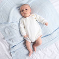 Unisex Baby White Long Sleeved Knitted Romper