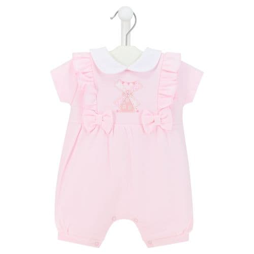 Baby Girls Pink Windmill Design Romper