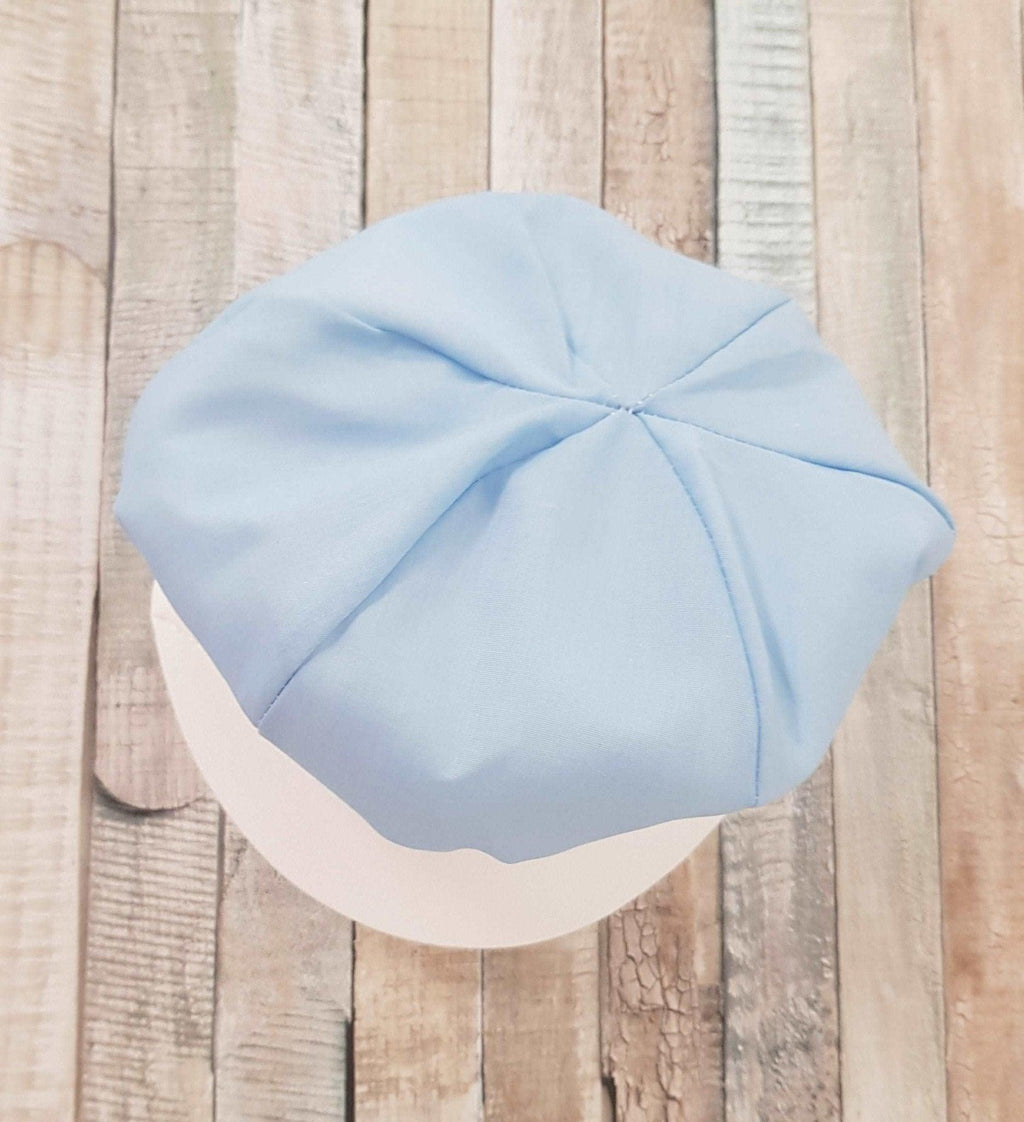 Baby Boys Blue And White  Baker Boy Style Sun Cap