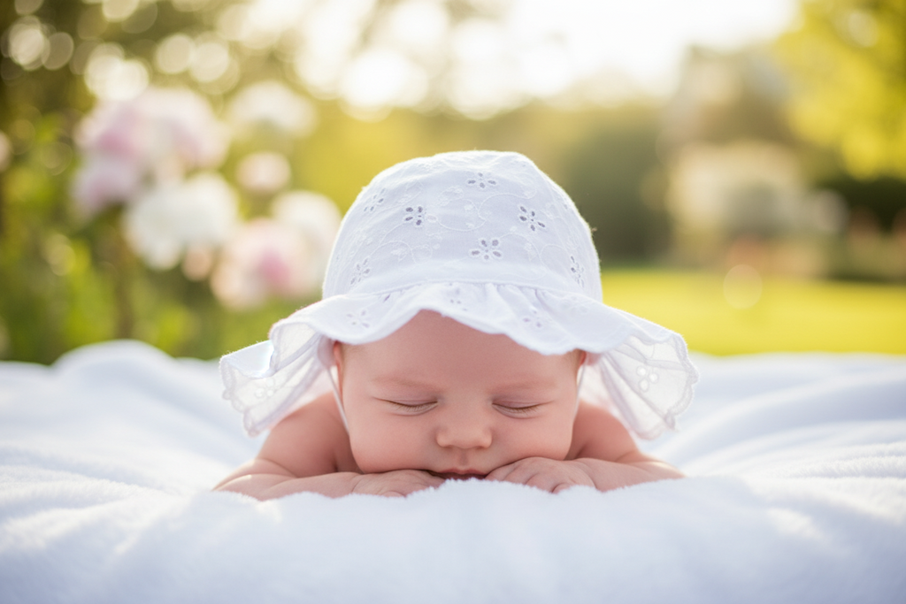Baby Girls Broderie Anglaise Sun Hat