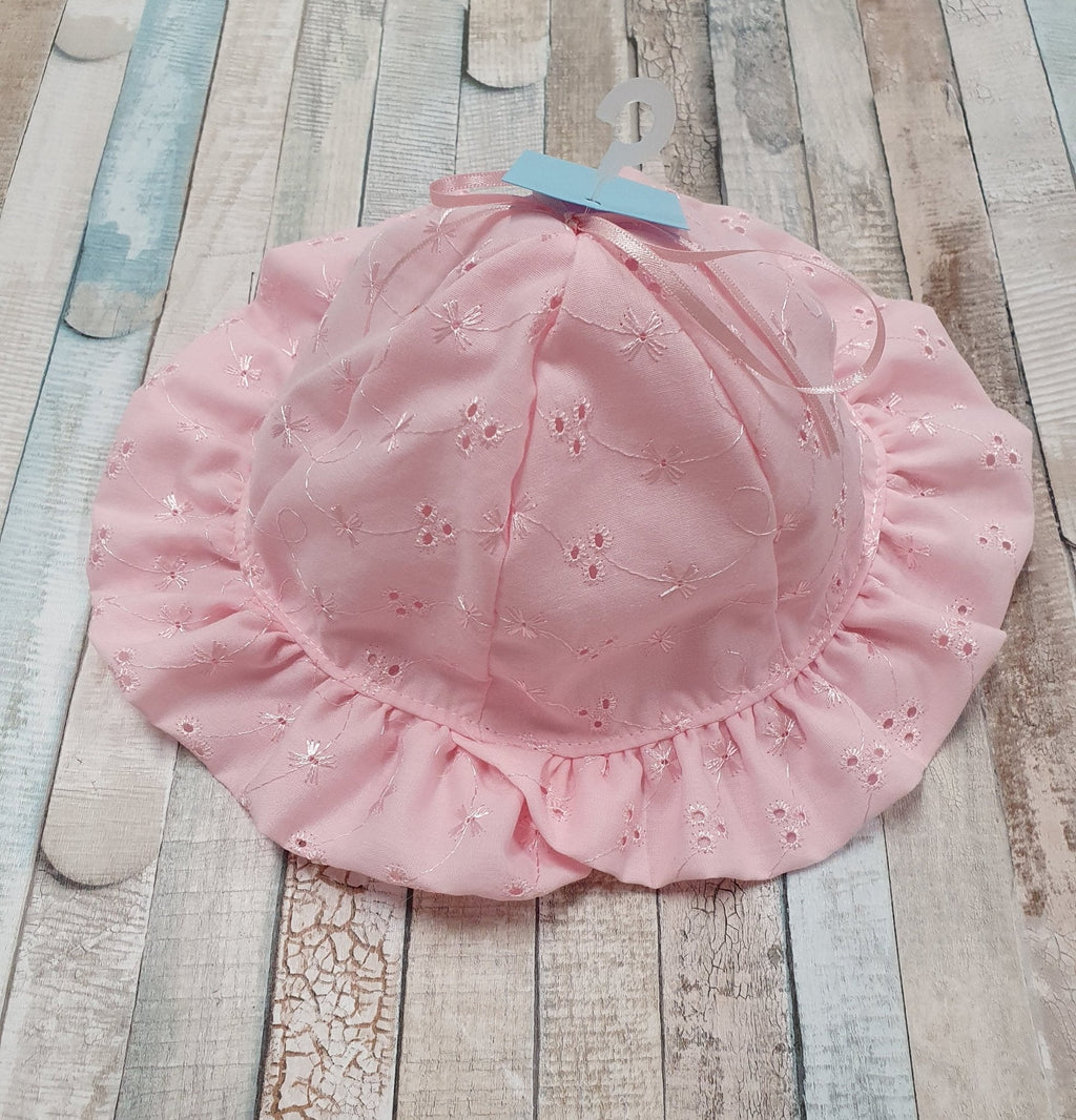 Baby Girls Broderie Anglaise Sun Hat