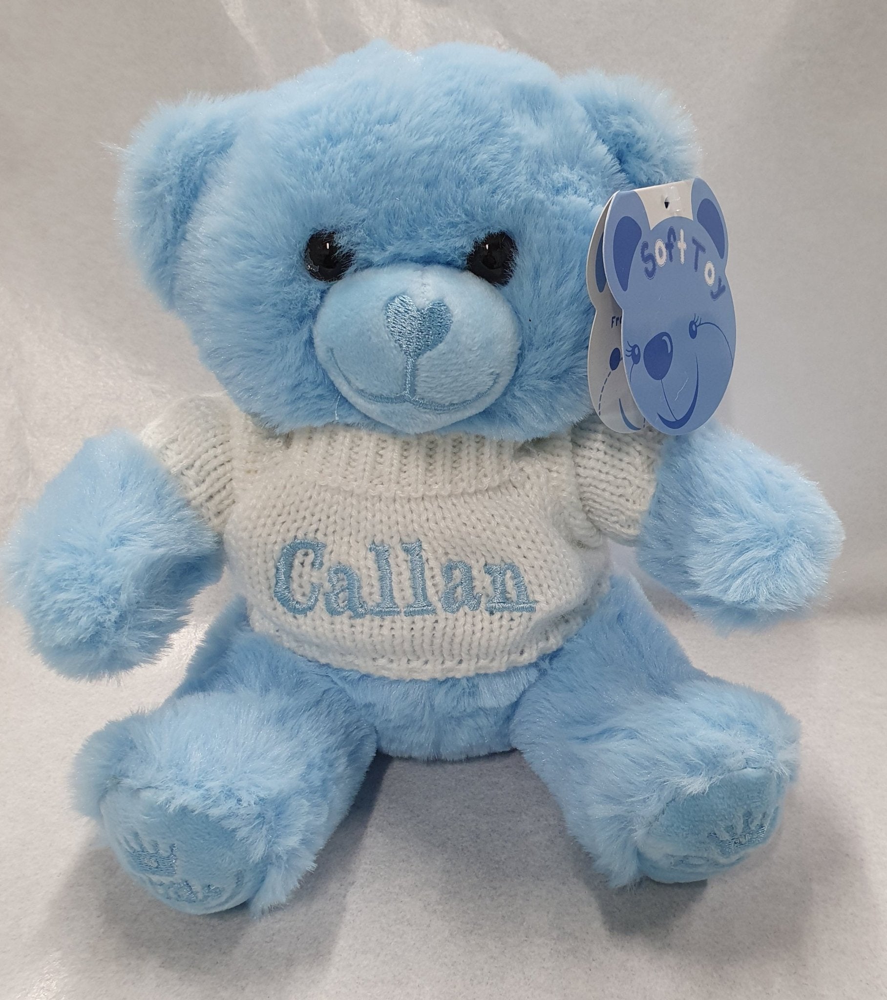 Blue Soft Teddy With Personalised Jumper