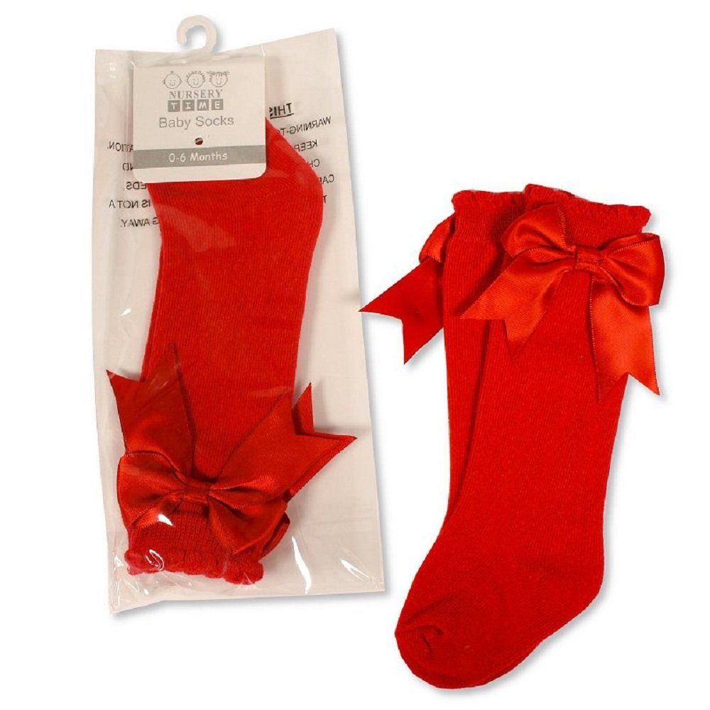 Baby Girls Red Knee Length Socks