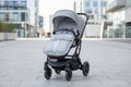 Baby Boys Grey Universal Pushchair Footmuff 3 Blue Bow Satin Bow