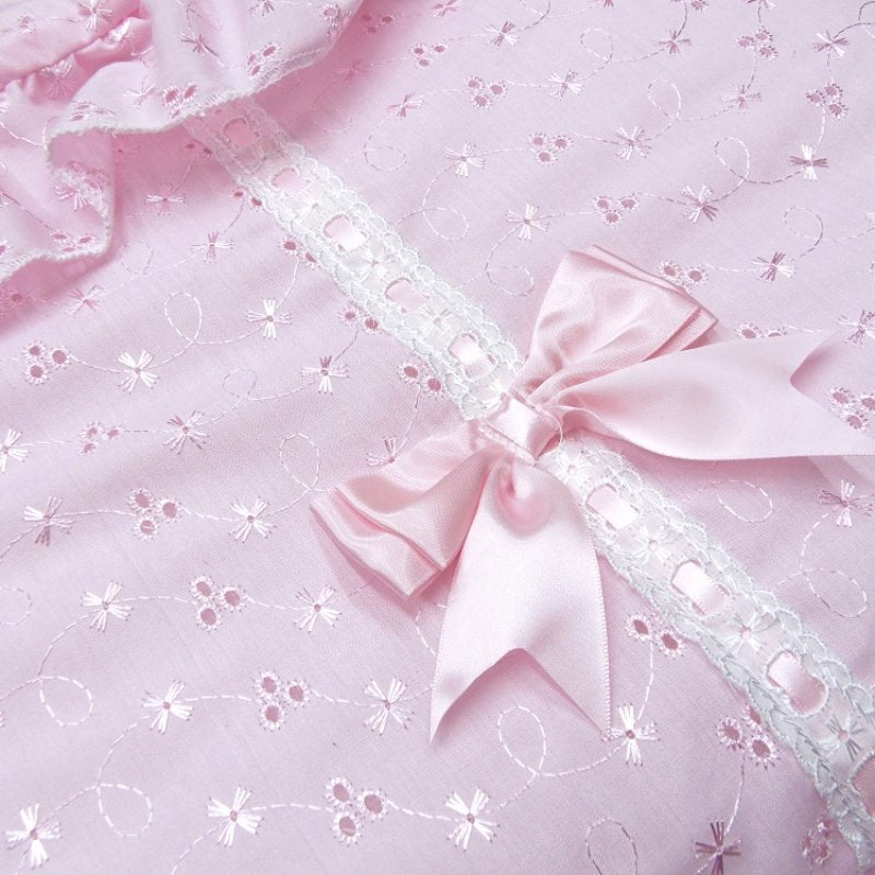 Baby Girls Pink Broderie Anglaise Universal Pushchair Footmuff /Cosy Toes