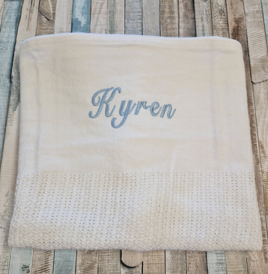 Personalised Baby Cellular Blanket
