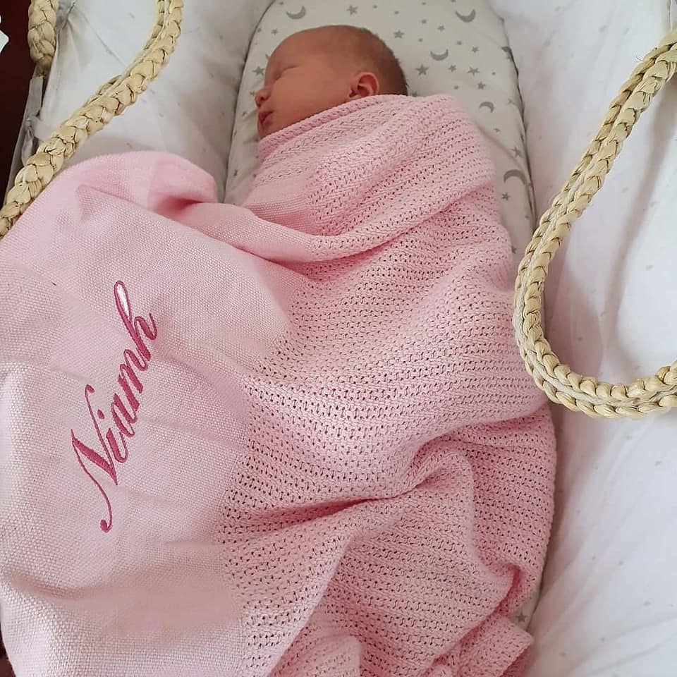 Personalised Baby Cellular Blanket