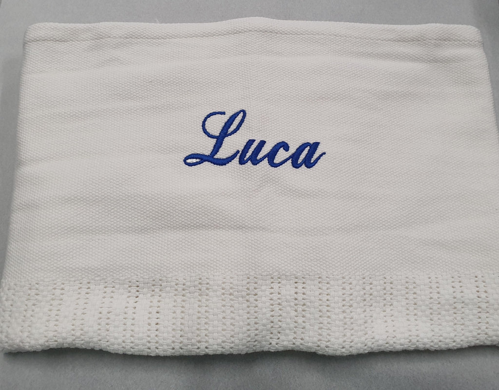 Personalised Baby Cellular Blanket