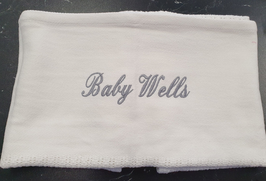 Personalised Baby Cellular Blanket