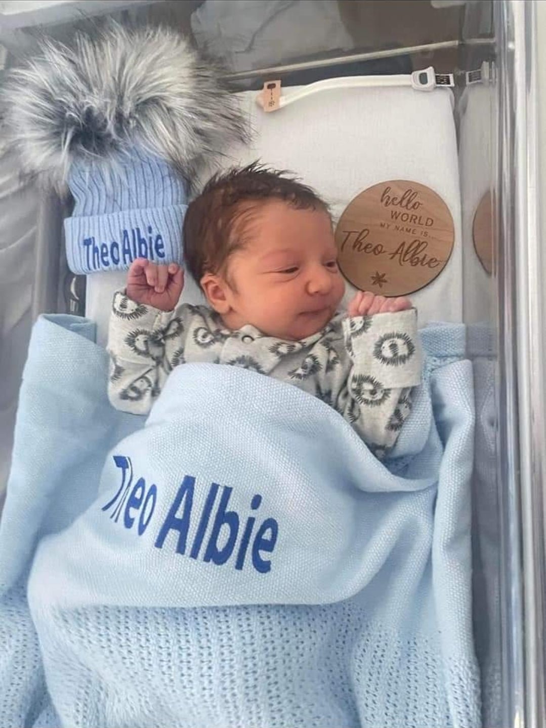 Personalised Baby Cellular Blanket