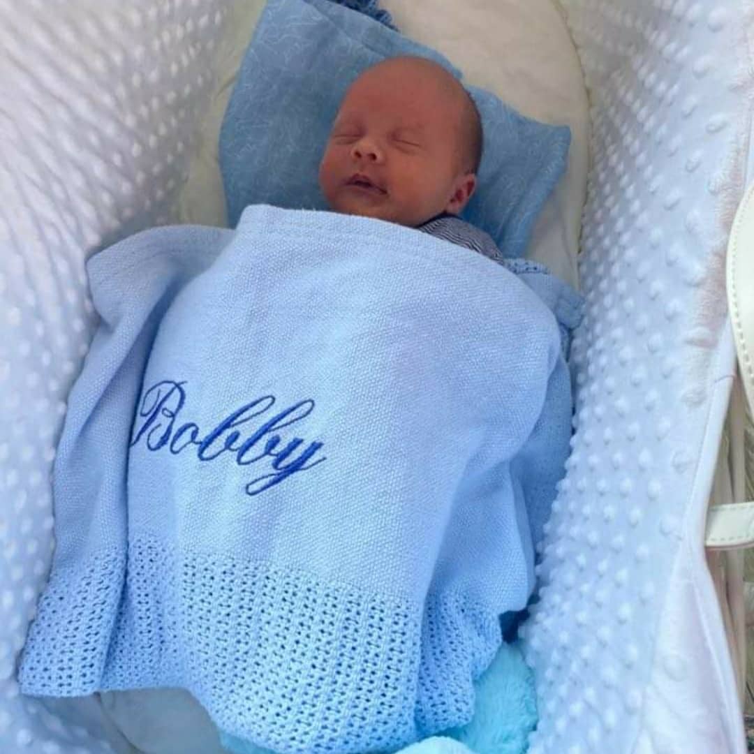 Personalised Baby Cellular Blanket