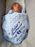 Personalised Baby Name, Time, Date Of Birth & Weight "Soft Rose" Wrap