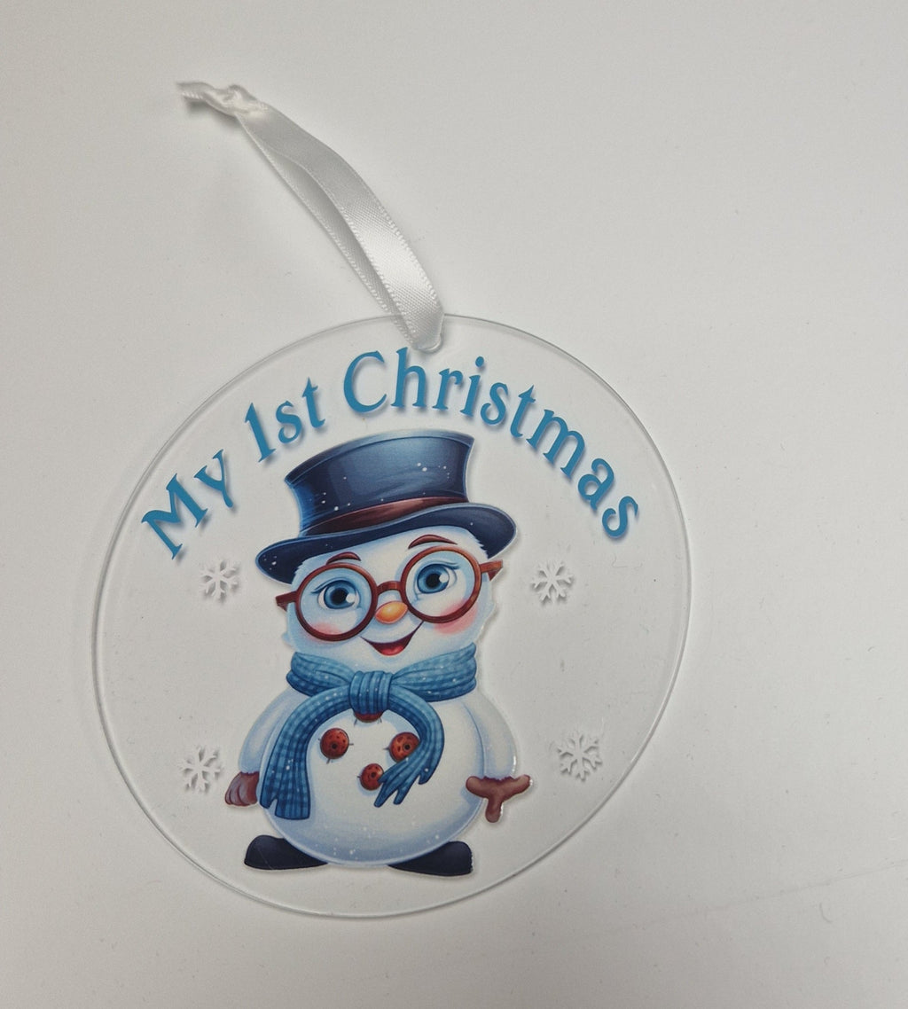Baby's 1st Christmas Snowman Disc Gift