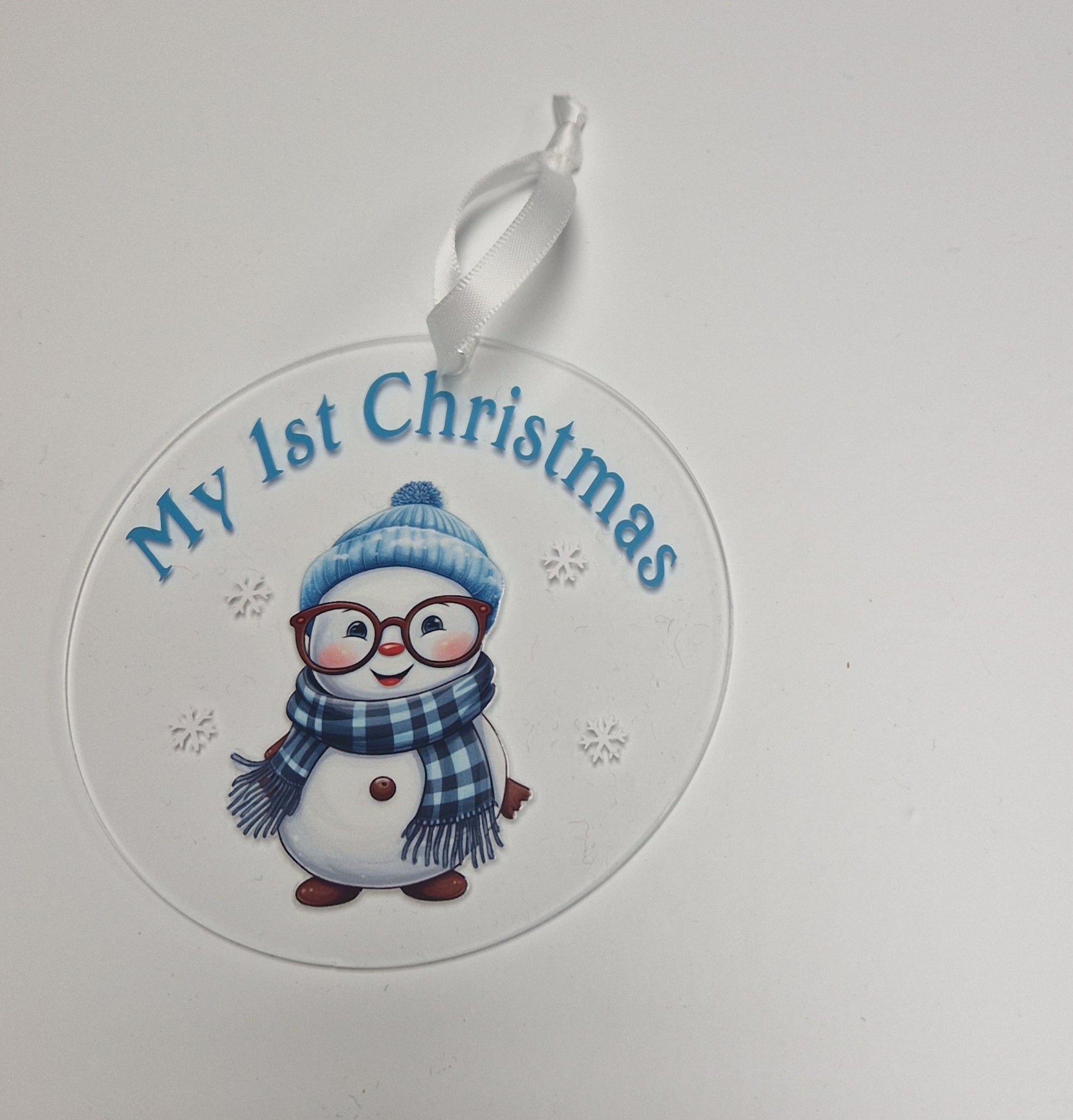 Baby's 1st Christmas Snowman Disc Gift