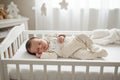 Premature Baby Boys Beige Space Design Smocked Babygro