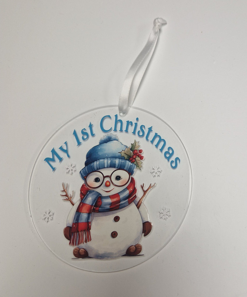 Baby's 1st Christmas Snowman Disc Gift
