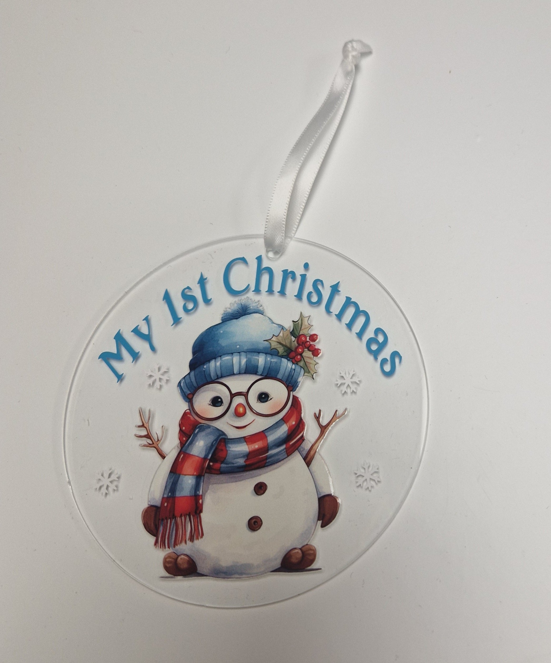 Baby's 1st Christmas Snowman Disc Gift