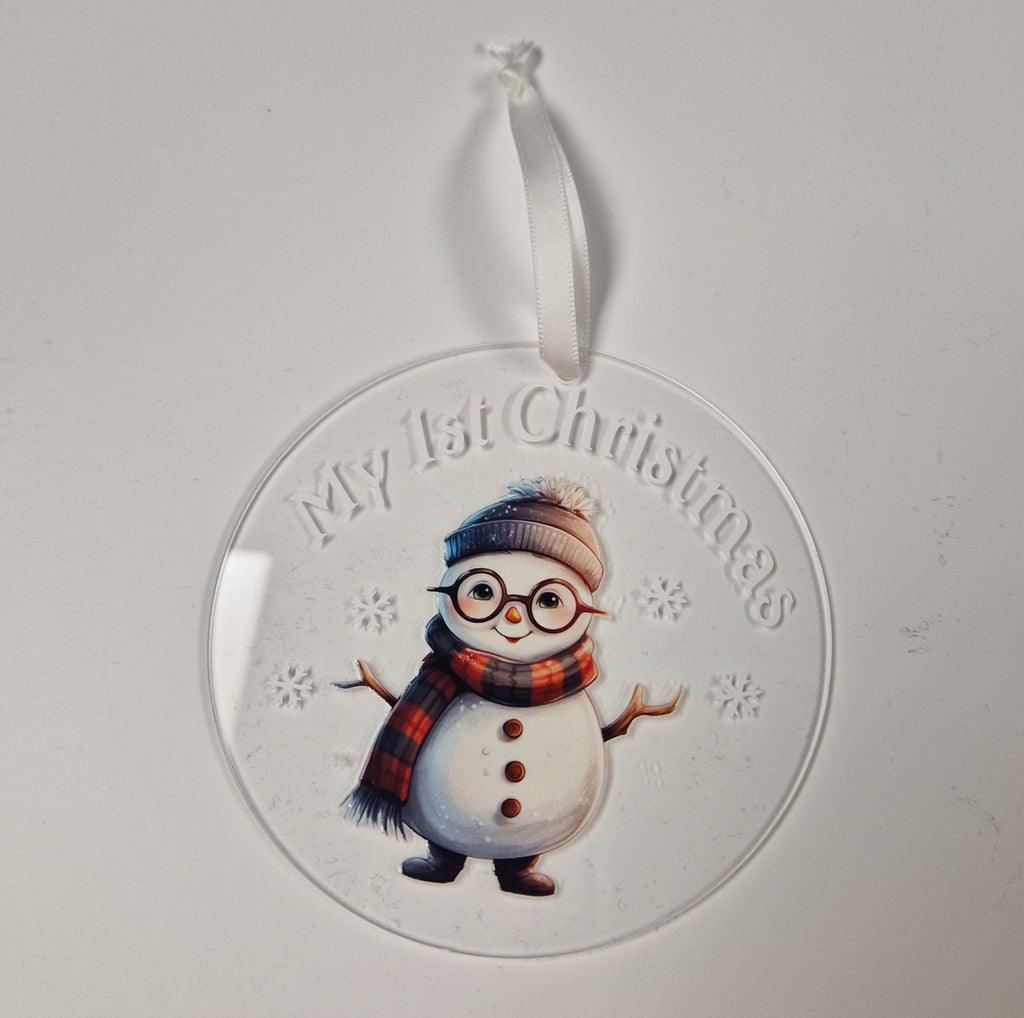 Baby's 1st Christmas Snowman Disc Gift