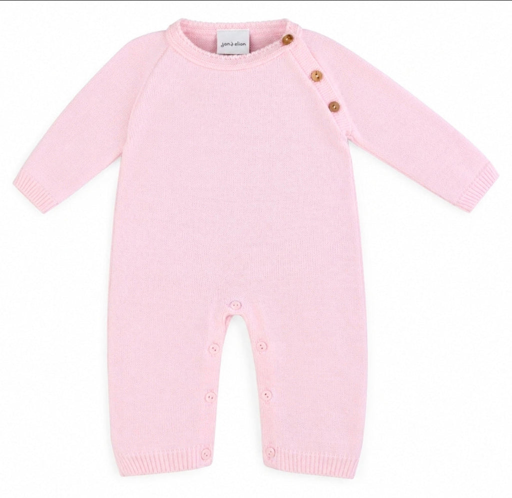 Baby Girls Pink Personalised All in one Footless Romper