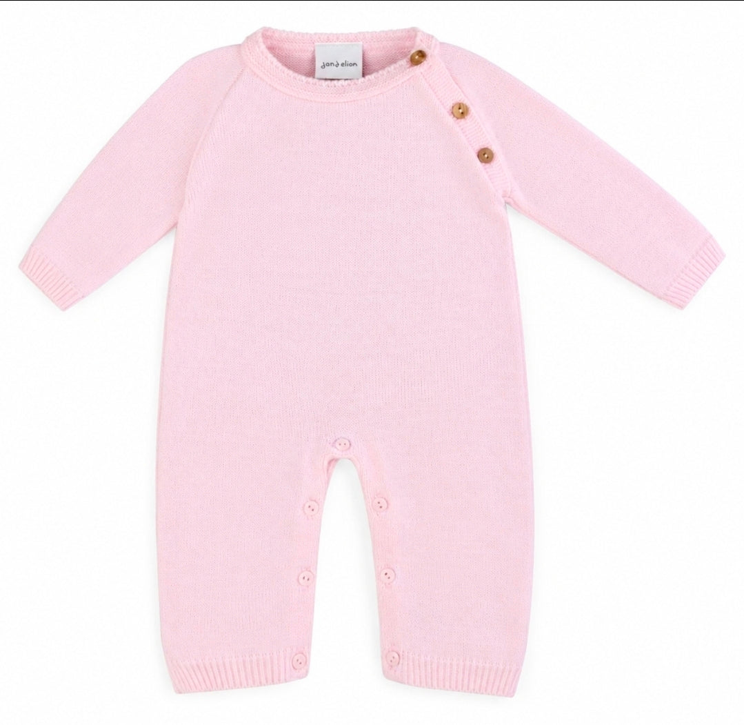 Baby Girls Pink Personalised All in one Footless Romper