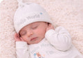 Baby Boys Hello World Cotton Knotted Beanie Hat