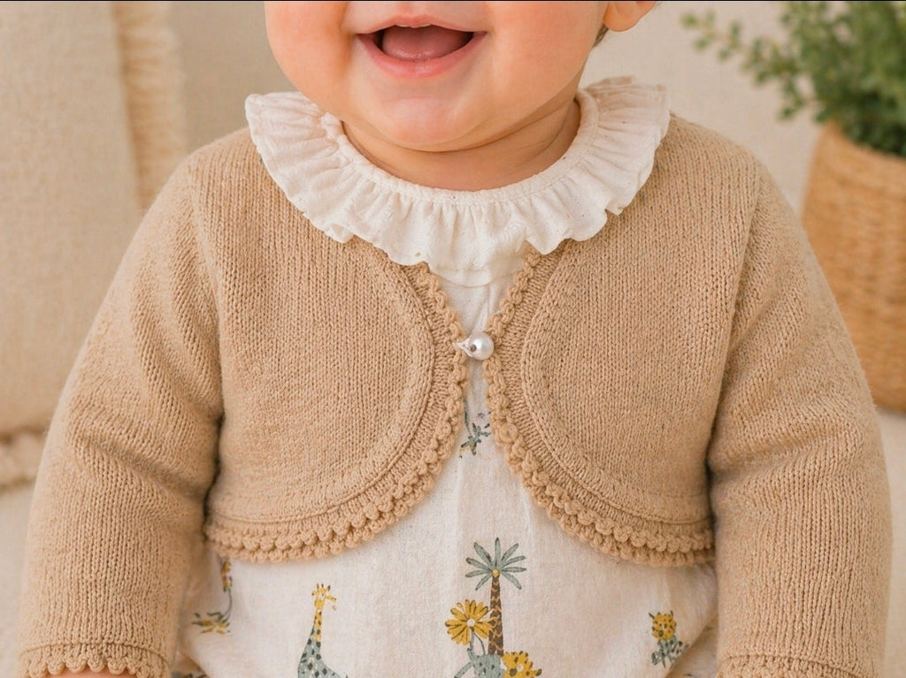 Nana 's Special Buy Baby Girls Beige Bolero Cardigan