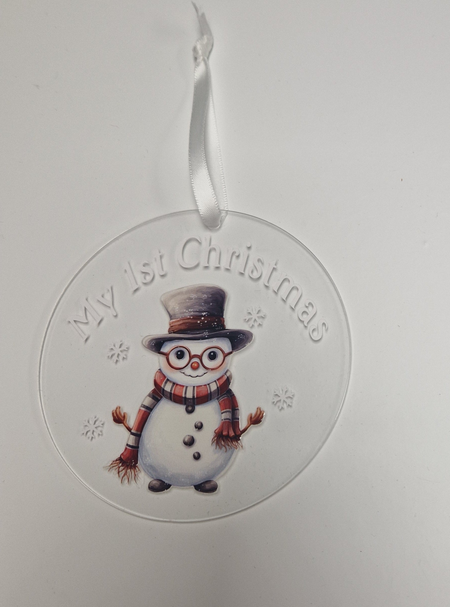 Baby's 1st Christmas Snowman Disc Gift