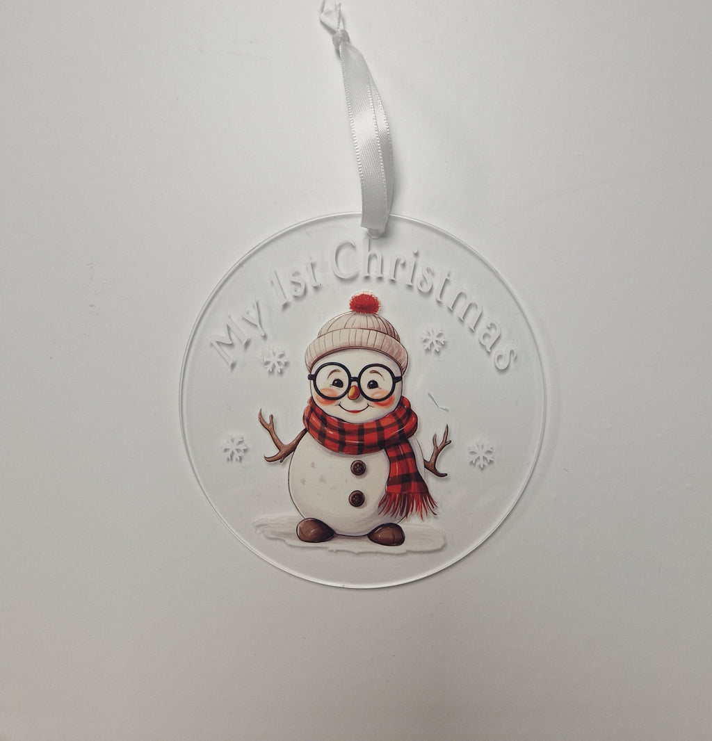 Baby's 1st Christmas Snowman Disc Gift
