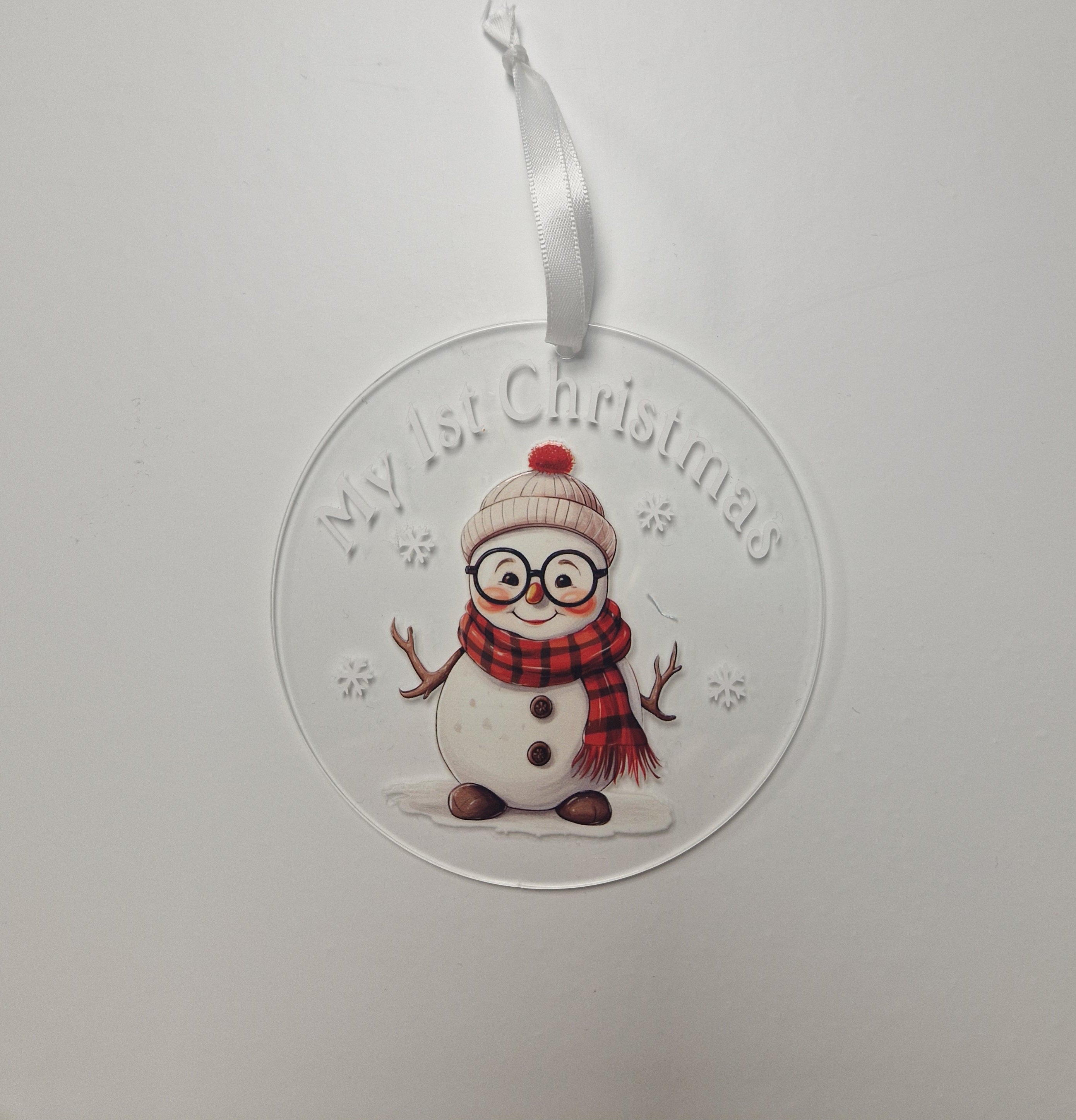 Baby's 1st Christmas Snowman Disc Gift
