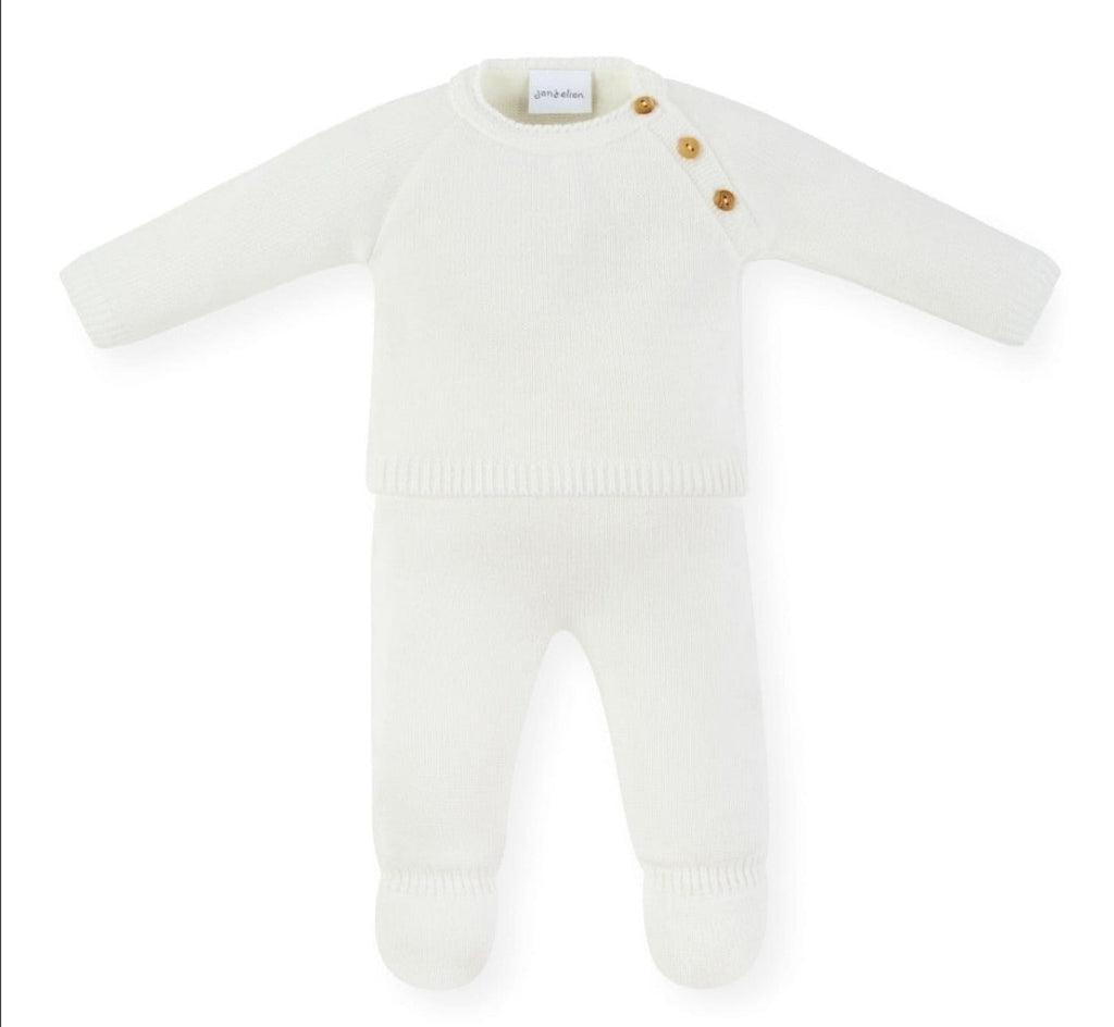 Baby Unisex White Personalised 2 Piece Set