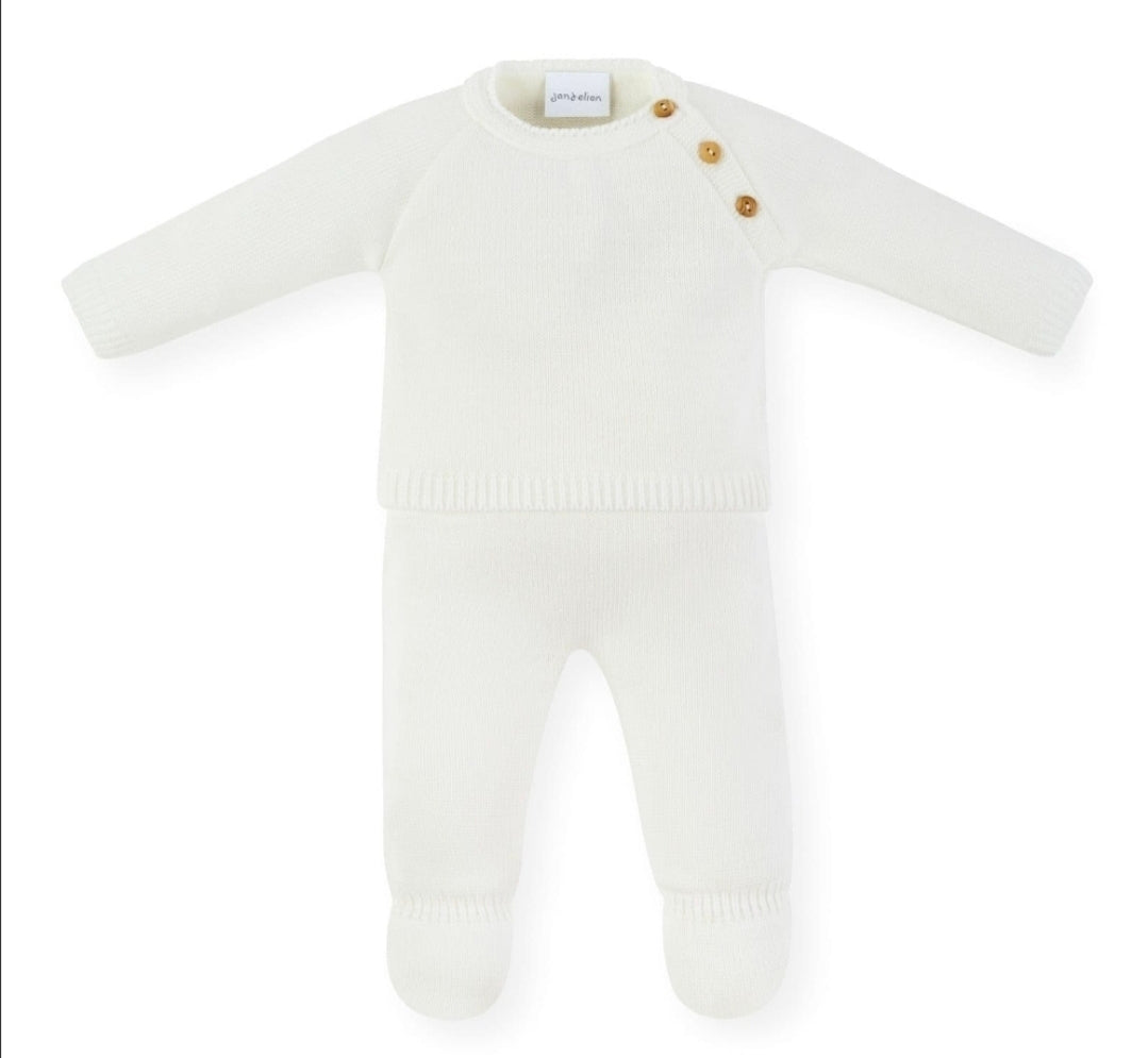 Baby Unisex White Personalised 2 Piece Set