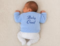 Baby Boys Blue Personalised Baby And Name V Neck Cardigan