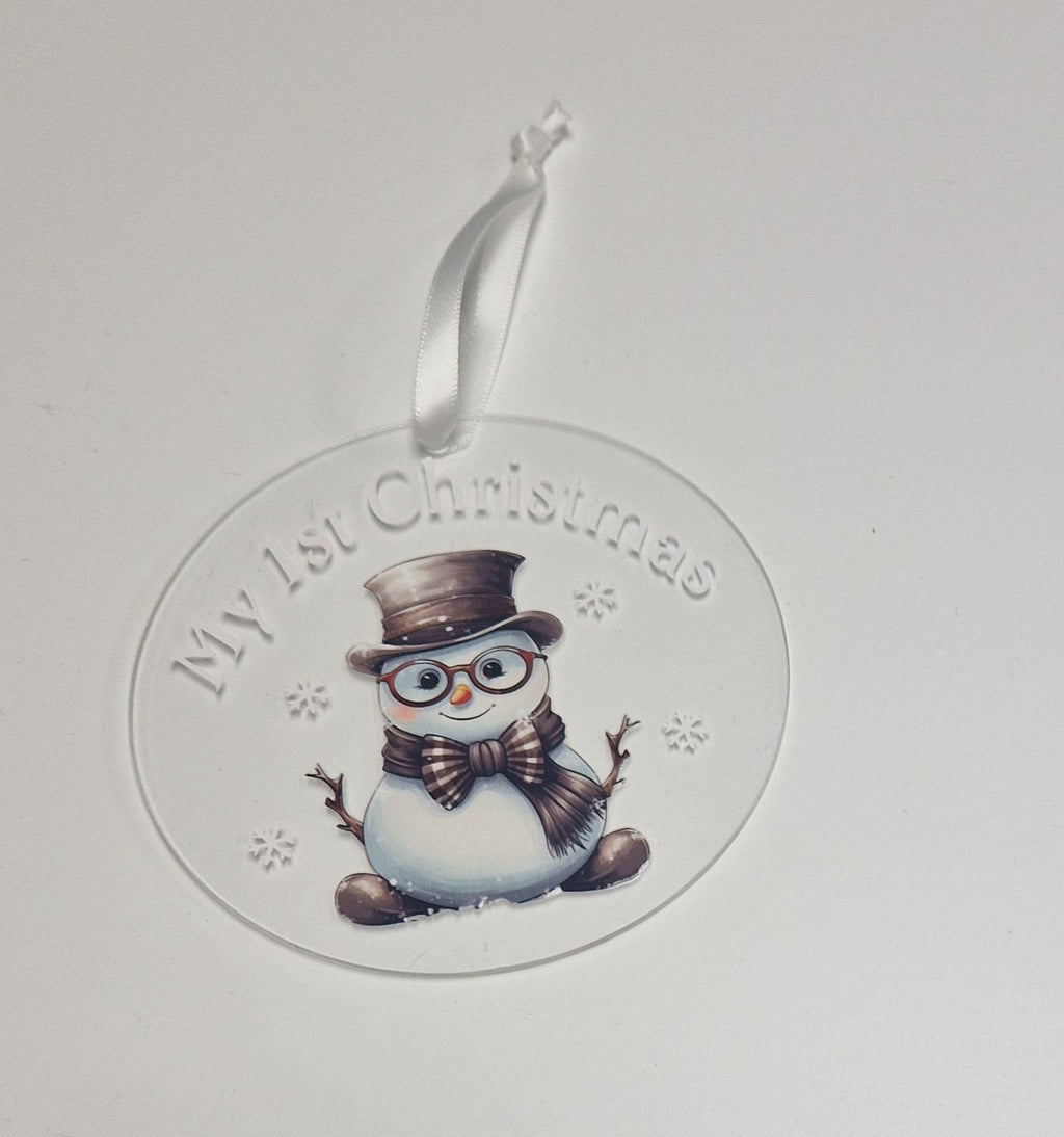 Baby's 1st Christmas Snowman Disc Gift