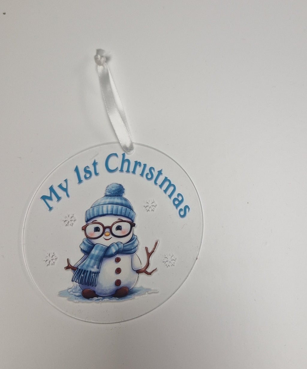 Baby's 1st Christmas Snowman Disc Gift