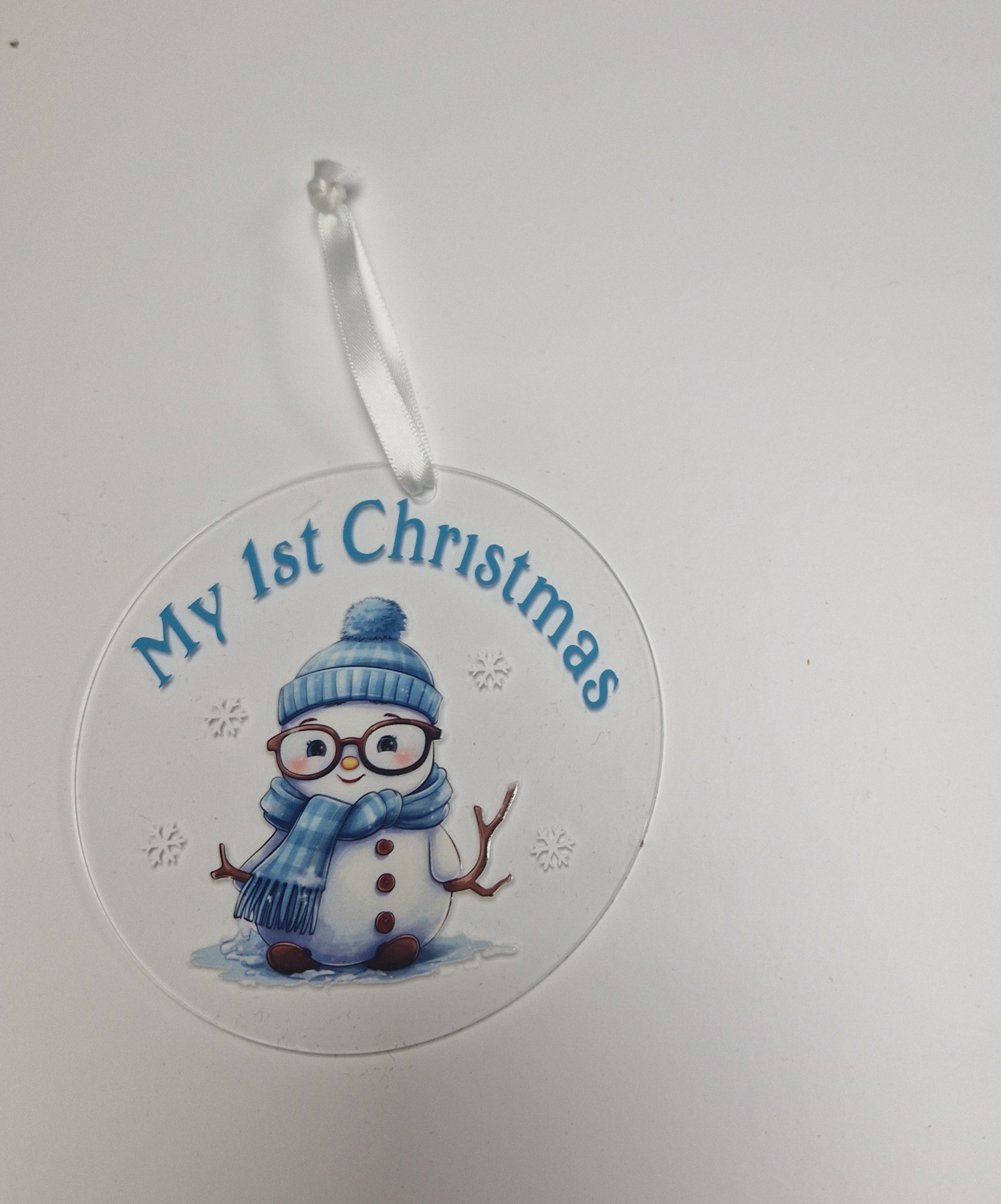 Baby's 1st Christmas Snowman Disc Gift