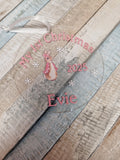 Baby Girls 1st Christmas Personalised Rabbit Disc
