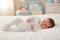 Personalised White Babygro With Printed Pink Rabbit Initial And Name